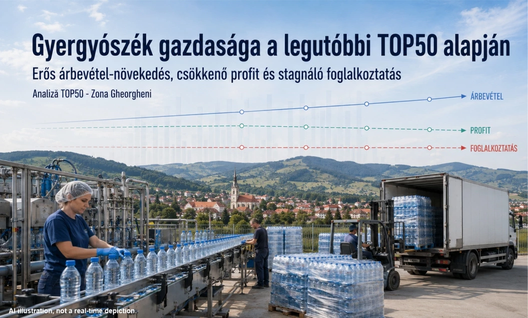 Gyergyószék gazdasága: erős árbevétel-növekedés, csökkenő profit és stagnáló foglalkoztatás