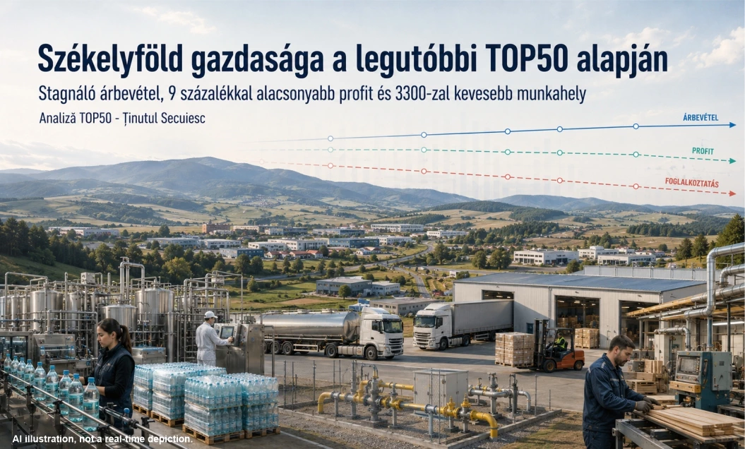 Székelyföld gazdasága: stagnáló árbevétel, 9 százalékkal alacsonyabb profit és 3300-zal kevesebb munkahely