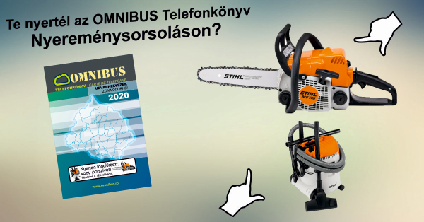 Nyerjen láncfûrészt vagy porszívót az Udvarhelyszéki OMNIBUS Telefonkönyvvel – Nyereménysorsolás